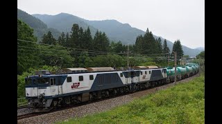木曽路へ向かうEF64 1036+1002重連 3084レ