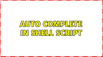 auto complete in shell script