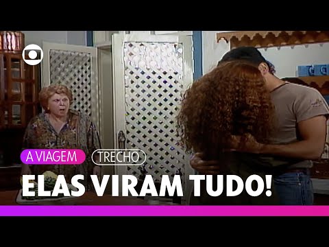 Tonho beija Andrezza e a cena é vista por Dona Maroca e Maria! | A Viagem | TV Globo