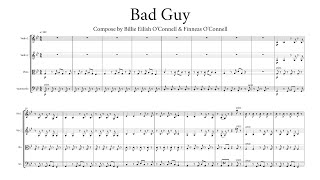 Billie Eilish - Bad Guy String Quartet arrangement