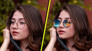 PHOTOSHOP NEW TUTORIAL - Add Image Reflections To Eye Glasses In Photoshop screenshot 4