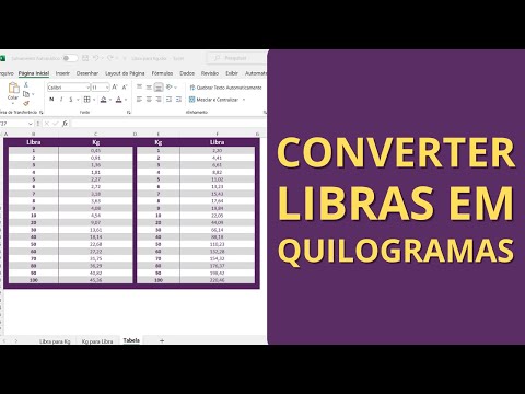 Vídeo: Como faço para converter libras em quilogramas no Excel?