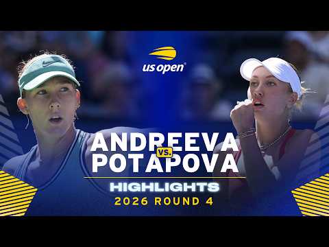 Melhores momentos de Mirra Andreeva x Anastasia Potapova — oitavas do US Open 2026