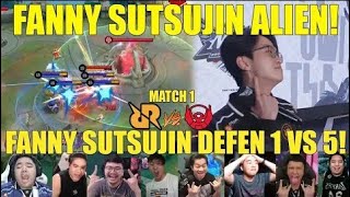 Moment Fanny Sutsujin def 1vs5, Reaction Rrq vs Btr Game 1 MPL ID Season 14