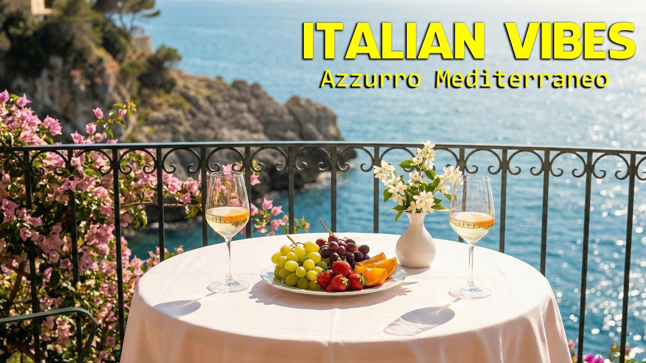 The Best 🇮🇹 Italian Music🎶 Italian Vibes 🎶 1+ Hour Scenic Amalfi Coast & Lake Como Relaxation 4K