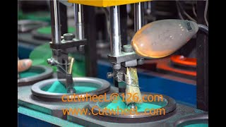 Two pressing head moulds grinding wheel making machine,double head cutting disc producing machine