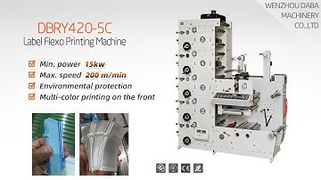 How does High speed 5 color belt flexo printing machine work？