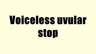 Voiceless uvular stop