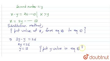 Form the pair of linear equations for the following problems and find their solution by substitu...