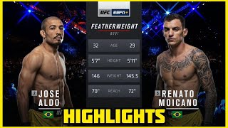 Jose Aldo vs Renato Moicano full fight hd highlights