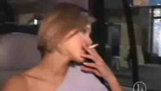 Carmen Kass smokes IRL