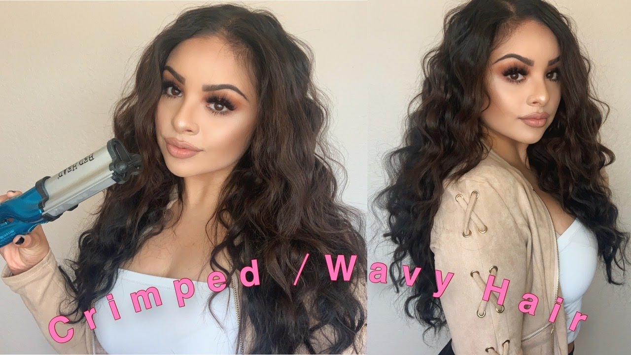 How to get Crimped/Wavy Hair Tutorial! Using Bed head Deep Waver - YouTube