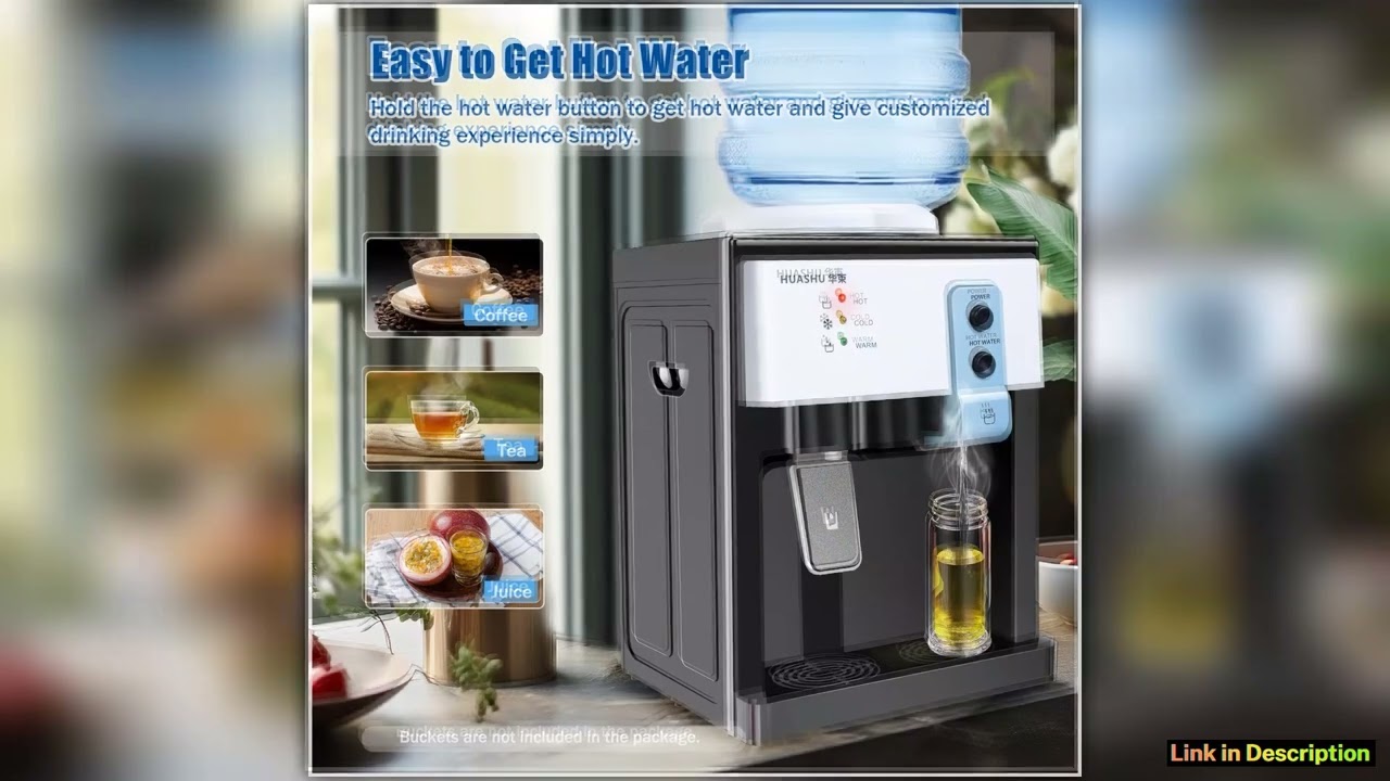 5 Gallon Top Loading Water Cooler Dispenser Freestanding Countertop Hot Cold Water Dispenser for Ho