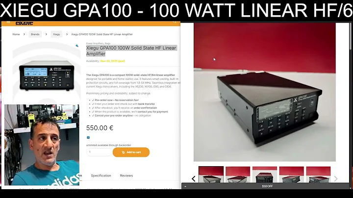 NEW - XIEGU GPA100 HF/6 METER LINEAR AMP