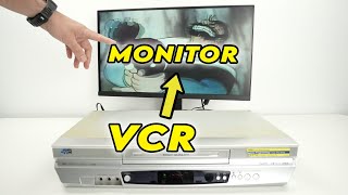 How to Connect a VCR to a Monitor Screen