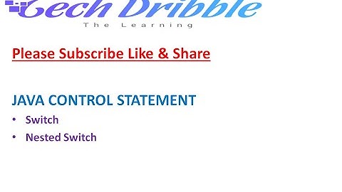 08-Switch Statement in JAVA || Switch Condition in Tamil || JAVA Nested Switch  in Tamil