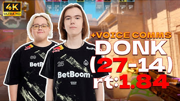 TOP 1 donk (27-14) rt:1.84 w/magixx +VOICE COMMS l EU FACEIT RANKED (anubis) l #cs2 #pov