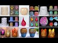 Table lamp Flower Vase making || Lighting lamp corner Flower vase || Cement flower vase making