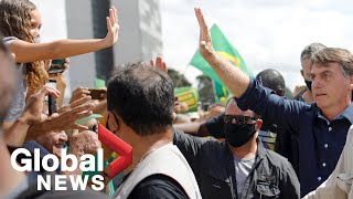 Bolsonaro mingles with anti-lockdown protesters as Brazil becomes world's No. 2 coronavirus hotspot