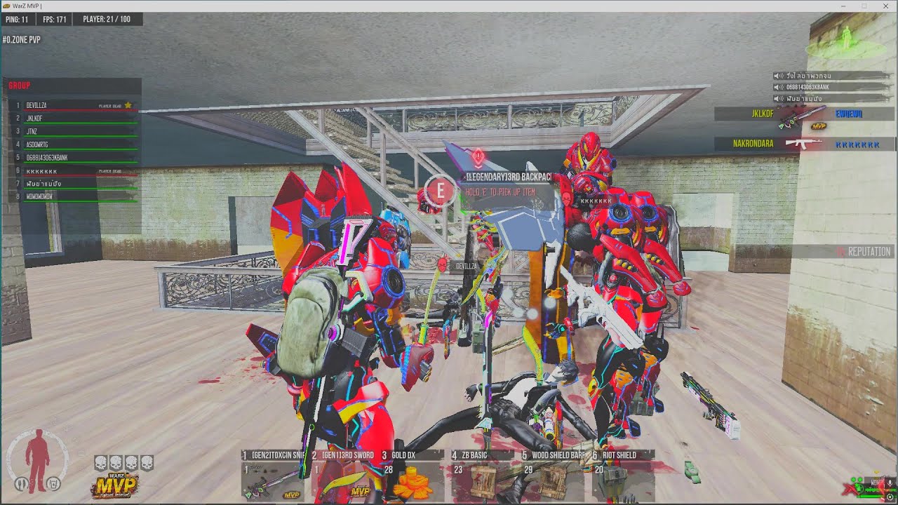 WarZ MVP -  สไนLegendเเตก!!! ลงทุน300กำไร2000+