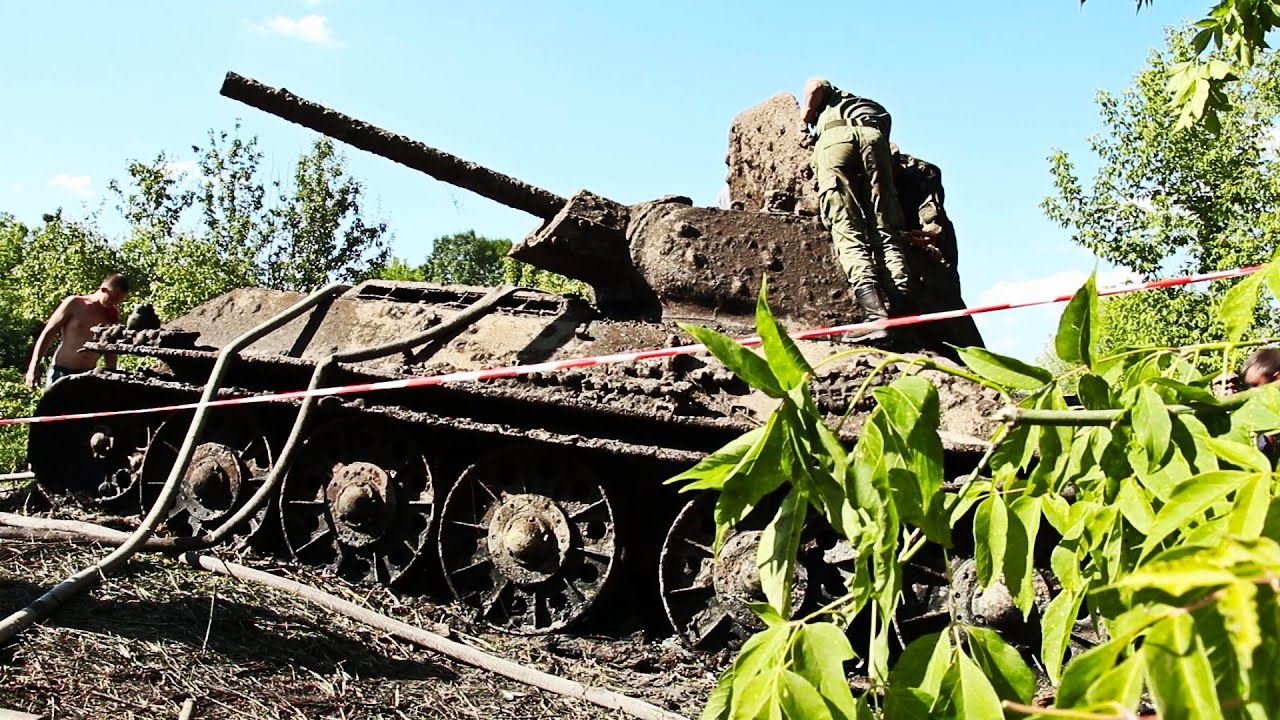 Калинин эхо войны. Украинская Буйловка танк. Подъем т-34.