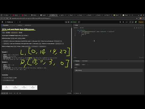 Leetcode easy problem 2574. Left and Right Sum Differences | devops python practice
