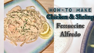CHICKEN AND SHRIMP FETTUCCINE ALFREDO! by GrubbingWithTy 399 views 4 years ago 4 minutes, 43 seconds