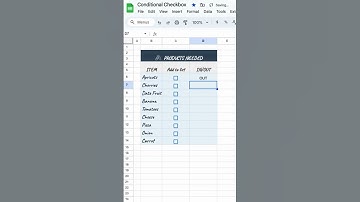 Conditional Checkbox formatting with Google Sheets