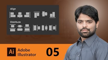 Adobe Illustrator || Align & Distribute || Course For beginners Urdu || हिन्दी