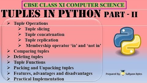 Tuples in Python (Part 2) | Advanced Tuple Operations in Python | CBSE Class 11 Computer Science