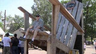 GIANT ADIRONDACK CHAIR Greggfla, This is what you do when ya see a big chair!! http://www.youtube.com/user/greggfla Ths video was filmed by ...