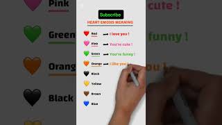 Coloured Hearts emoji Meaning|#gk #english #heart #study #learning #gkinhindi #education #vocabulary