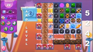 Candy Crush Saga 5242   |   HARD LEVEL   |   3-Star ⭐⭐⭐   |   FIRST TRY   |   28 Moves To Complete