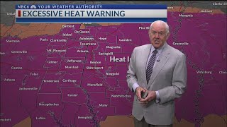 Oppressive heat continues with relief by midweek