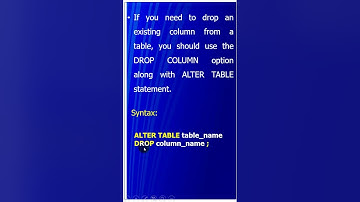 SQL Alter table Statement - SQL Alter Column  #kaashivinfotech  #kaashivreviews #kaashiv #sql