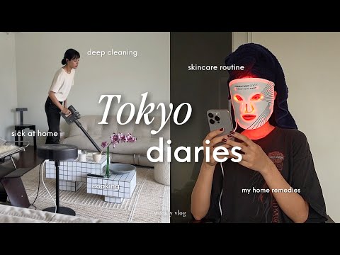 風邪ひいて家で過ごす2日間、掃除、料理、スキンケア、スイーツ、私の風邪対策 | vlog