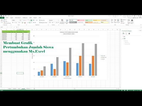 Totorial Membuat Grafik Pertumbuhan Jumlah Siswa menggunakan Ms.Excel