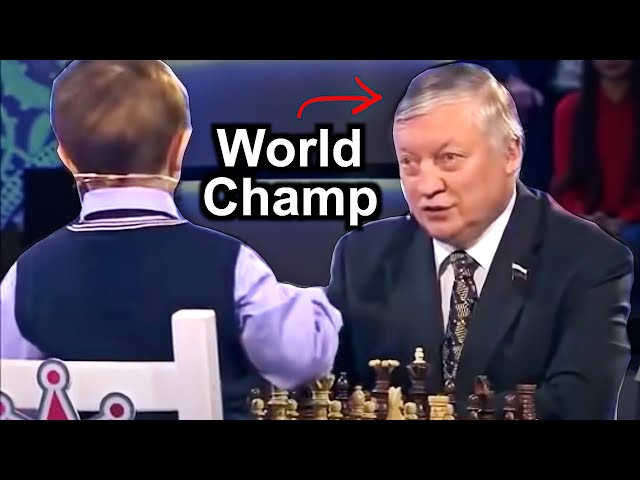 3 years old Chess prodigy Misha Osipov vs Anatoly Karpov Anatoly Karpov,  the 66-year-old former World Chess Champion, was comfortable playing  chess, By HDBank Cup International Chess Tournament