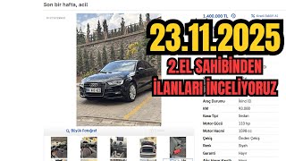 Sahibinden 2.El Otomobil Ilanları Inceliyoruz 23.11.2025