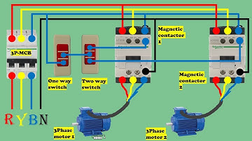 3 phase two motor 2 way switch control