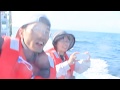 太平洋　天竜川河口沖10-30km地点での撮影モジュール回収の様子