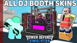All DJ Booth Skins | Tower Defense Simulator