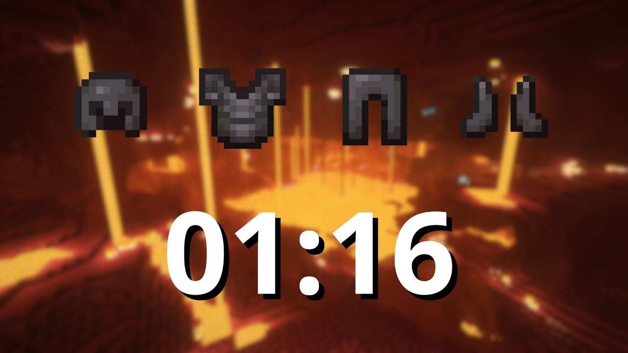 Full Netherite Armor Speedrun [1min 16s]