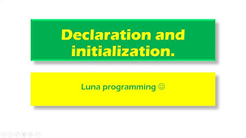 C Programming Class #2 Declaration and Initialization 2017
