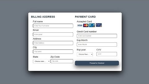 Make a Responsive Payment Gateway Form Using HTML & CSS (Complete Tutorial)