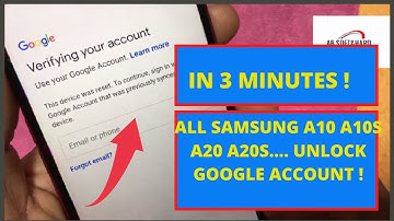 BOOM! FRP BYPASS A10 A10S A20 A20S A30 A30S ALL SAMSUNG "A" IN 3 MINUTES!