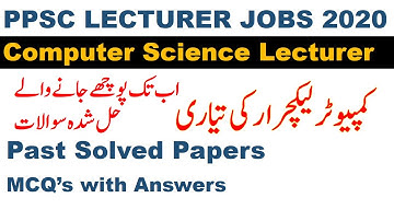 PPCS Computer Science Lecturer Preparation | PPSC Past Solved Papers of Computer Science | Lecture 2