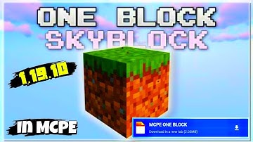 One Block In Minecraft Pe 1.19 100% Working! | Minecraft One Block Survival Map In MCPE [In Hindi]