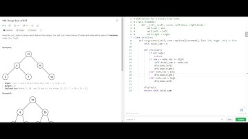 Facebook Interview Question - Range Sum of BST- Leetcode 938- Python