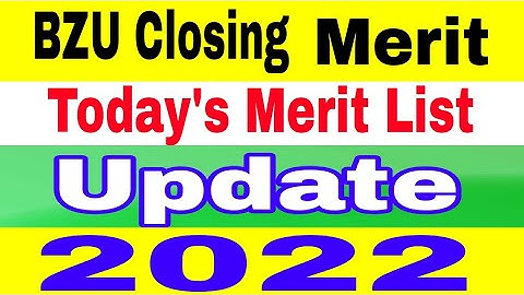Bahaudin Zakariya Uni Multan Closing Merit Evening Merit Lists 2022 BS Programs|Smart Admissions